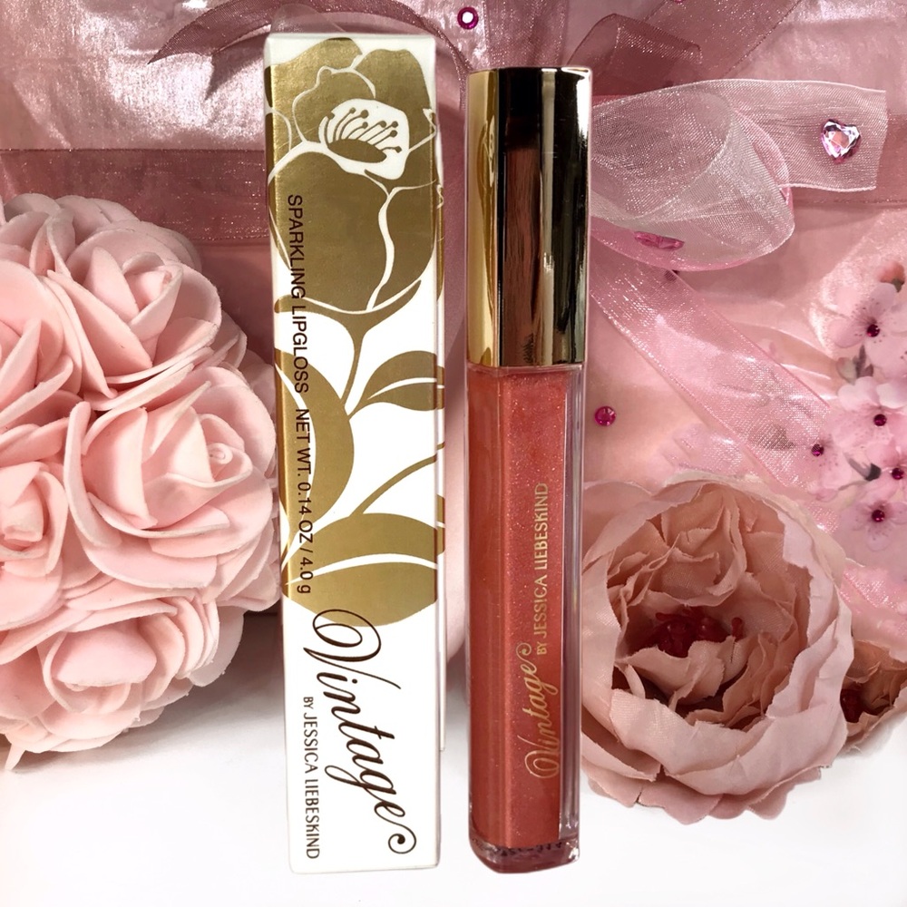 💜 2/$29! Vintage by Jessica Liebeskind SPARKLING LIPGLOSS Lip Gloss Papaya *BNIB